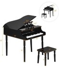 Costway 30-key Classic Baby Grand Piano Toy Toddler Birthday Wood W bench Black