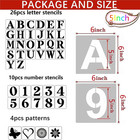 5 Inch Letter Stencils And Numbers 40 Pcs Reusable Plastic Large Alphabet Art Cr