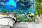 3d Coral Dolphin Fish Sea Landscape Wall Murals Wallpaper Murals Wall Sticker