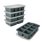 Miu Silicone Freezer Trays With Lids  5-pack Bpa-free  Meal Prep   Baby Food New