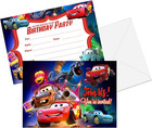 16 Pack Lightning Mcqueen Birthday Invitation Cards With Envelopes