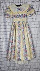 Youth Girls Vintage Bonnie Jean Floral Lace Collared Dress Size 7 Cottage Core