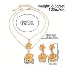 Women s Jewelry Set Flower Pendant Ear Studs Necklace Alloy Fashion Gift