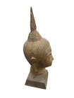 Vintage Metal Buddha Head Figure Uthong Style Maybe Bronze Or Brass