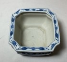 Vintage Chinese Blue White Porcelain Square Floral Design Planter 7   x7   