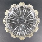 Vtg 6 Slot Crystal 5 5 In Starburst  Cut Clear Glass Cigar Cigarette Ashtray 