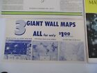 3 Giant Wall Maps Solar System   Outer Space 1959 Book Enterprises World Map Usa