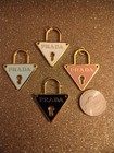 4 Designer Stamped Gold Tone Charms buttons