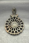 Vintage Wilton Cast Iron Trivet Sunburst Fleur De Lis 5 25    X 3   