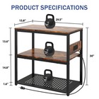 Livofloral 20-29 Gallon Fish Tank Stand With Power Outlets  3-tier Metal