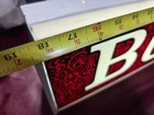 Original Vintage Budweiser Beer Lighted Wall Sign   Bar Display   Working 19x6