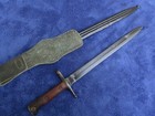 Original Vintage Italian M1891 Carcano Rifle Bayonet And Scabbard With Frog