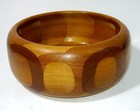Vintage 1960 70s Mcm Danish Decorative Wood Bowl