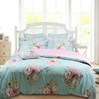 Shabby Floral Duvet Cover Set Pink Grid King california King Pink Floral