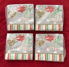 Lot Of 4 Packs Of Vintage Paper Christmas Cocktail Napkins - Target   80 Total Nos