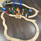Obrium Children   s Wooden Train Set  With Accessories  Magnetic Train Cars