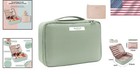 Lightweight Green Toiletry Bag - Versatile Cosmetic Storage For Travel   Home