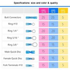 320pcs Heat Shrink Wire Connectors Kit Waterproof Spade Crimp Butt Terminals Set