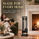Feed Garden 5-piece Fireplace Tool Set  30  One-piece Stand  10mm Solid