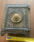 Antique 1888 Security Safe Deposit Cast Iron Still Bank Combination Lock