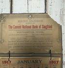 Vtg The Cement National Bank Of Siegfried Northampton Pa 1917 Calendar Sign Read