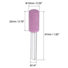 Abrasive Cylindrical Stone Grinding Bits 1 4  Shank 0 39  Diameter 60 Grit 6pcs