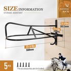 Horse Saddle Rack Wall Mounted Western Stand Storage For Saddles  Blanket  Pad
