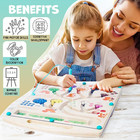Magnetic Color And Number Maze - Montessori Wooden Color Matching Learning Count