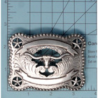 Western Steer Head Stars Trophy Belt Buckle Cowboy Cowgirl Vtg 80s Nocona bmw983
