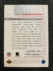 2001 Sp Game Used Edition Jamal Anderson Authentic Fabric Game Used Worn Jersey