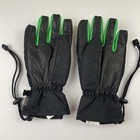 Dakine Nova Short Gloves Men   s L Insulated Poly Leather Palms Black Green Ski