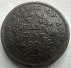 1804 Draped Bust Half Cent Spiked Chin Vf Details Coin