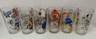 6 Vtg Collectible Cartoon Themed Drinking Glasses Pepsi - See Pics   Descrip 