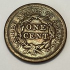 1854 1c Braided Hair Large Cent Coin