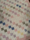 Vintage Antique Hand Stitched Baby Quilt Estate 1940 s    53x45   