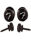 Genuine Fender Infinity F Logo Strat tele Guitar Strap Locks Straplocks - Black