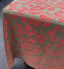 Large Christmas Tablecloth 57x112    Holly Leaves Red Green Easy Care