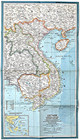     1965-1 January Vietnam Cambodia Laos Thailand National Geographic Map - A3