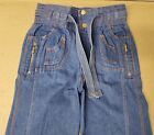 N   est Ce Pas Rare Belted Jeans 70s Bellbottom Pants Hippie 11 12