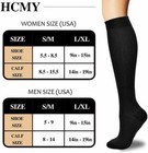 3pairs Compression Socks Men Women Knee High Graduated Stocking For Diabetics