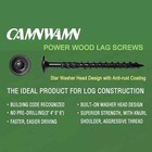  pack Of 50   14 X 3 Wood Structural Lag Screws  Black Coated Torx star Drive   