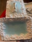 Vanity Set Italy 2 Pc 5x4 In Vintage Condition  Ceramic 