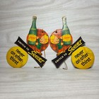 1955 Rare Switch To Squirt Soda Advertising Door Hanger Signs Double Sided Lot 2