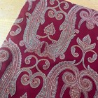 Pottery Barn Pillow Cover 18x18 Burgundy Red Paisley Crewel Embroidered Wool