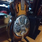 Acoustic Guitar Dobro Usa Resonator Round Neck Vintage 1990 Sunburst