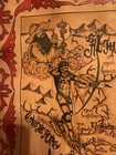 Beautiful Hand Made Crafted Quality Carved Burned Leather World Wall Map 24x30    