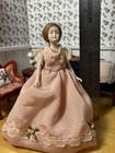 Beautiful Vtg Artisan Miniature Dollhouse Porcelain Youth teen Girl Doll 1 12
