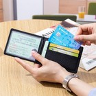 Rfid Slim Front Pocket Wallet Genuine Leather Bifold Id credit Card Holder Purse