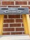 Werner Fiberglass Folding Step Ladder  Yellow  300 Lb Load Capacity