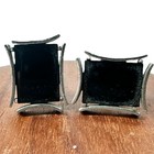 Vintage 925 Sterling Silver Black  Onyx Cufflinks Cuff Links